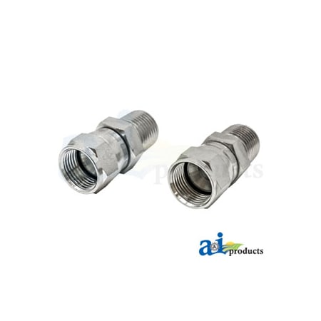A & I Products Straight Female JIC Swivel X Male NPT Adapter (2 Pack) 3.75" x4" x2" A-43D44